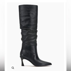 NIB Vince Camuto Kindre Slouchy Black Knee-High Pointed Toe Heel Boots - Women's